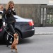 Anna Dello Russo and her dog at Milan Fashion Week